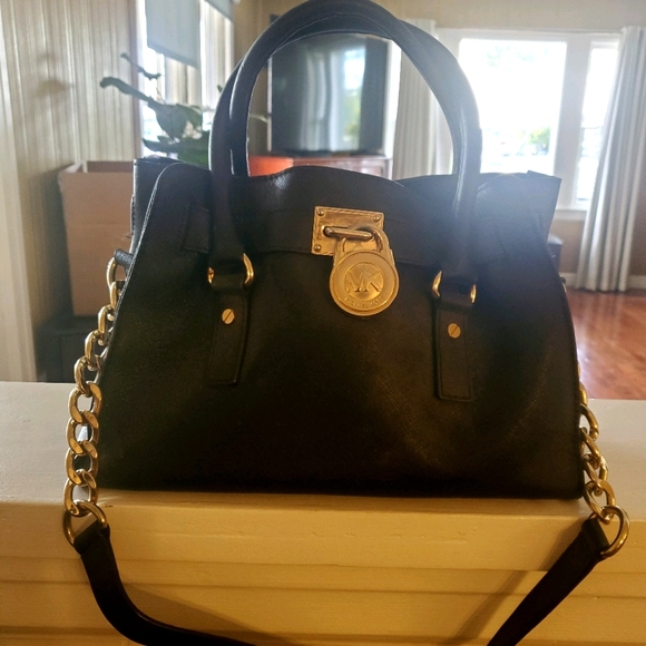 Michael Kors Hamilton Handbag Black - Picture 1 of 2